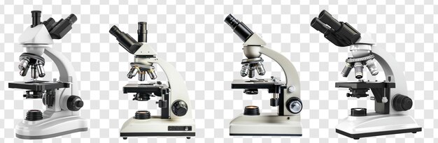 PSD modern microscope isolate on transparency background psd