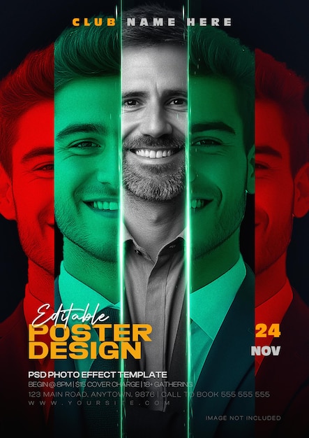 PSD modern poster design