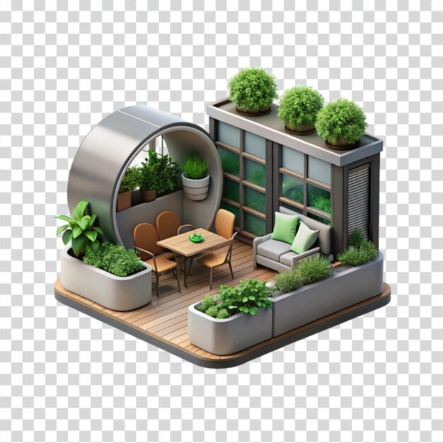 PSD modern rooftop terrace design