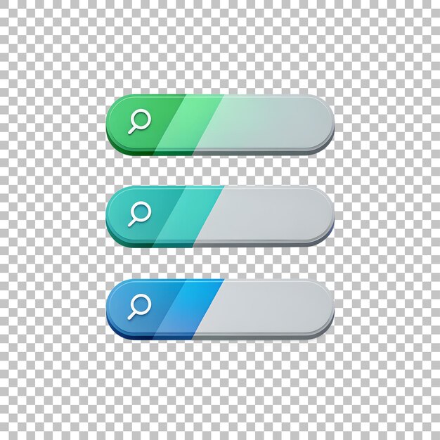 PSD modern search bar ui elements