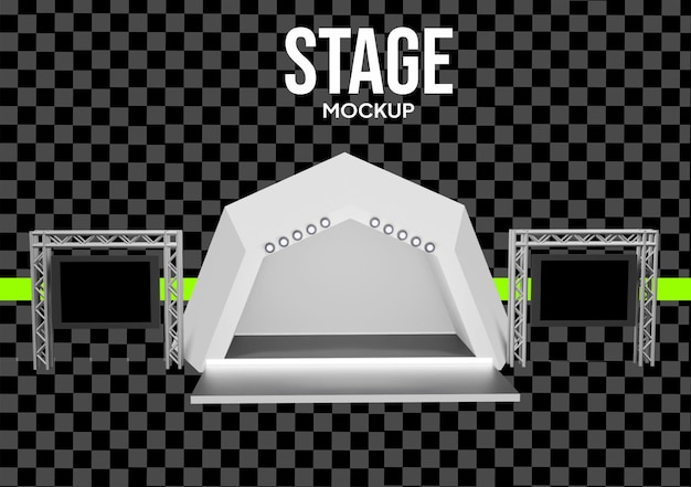 PSD modern stage mockup for events and presentations