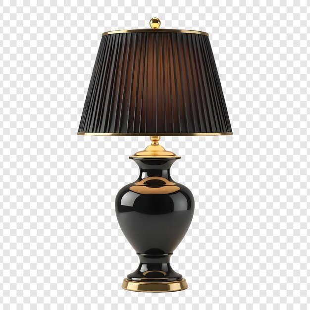 PSD modern table lamp isolated on transparent background
