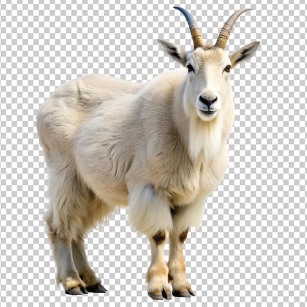 PSD mountain goat on transparent background