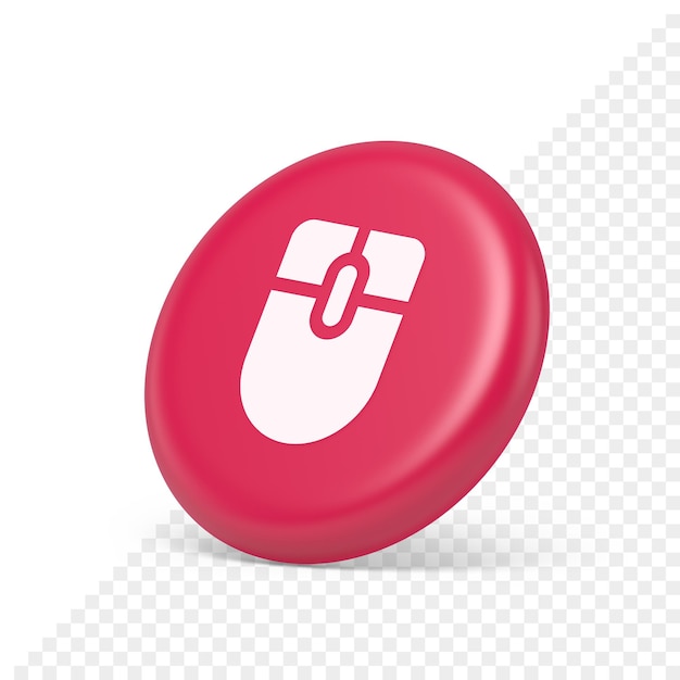 PSD mouse computer scrolling device cursor button click control cyberspace interface 3d side view icon