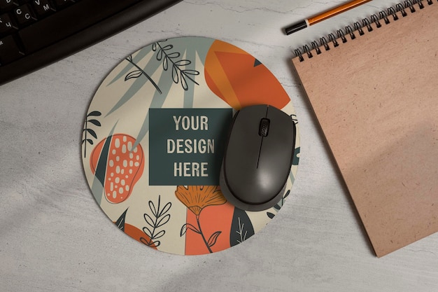 PSD a mousepad with a picture of a mouse on it