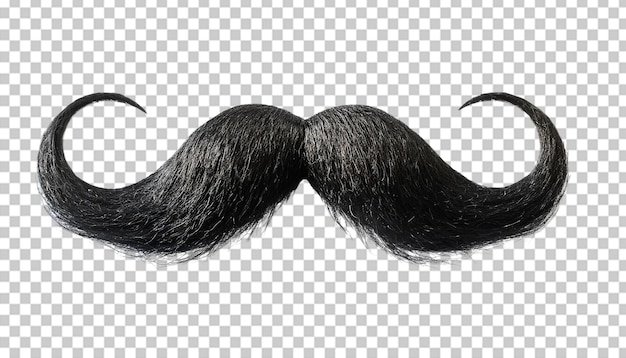 PSD moustache isolated on transparent background
