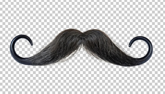 PSD moustache isolated on transparent background