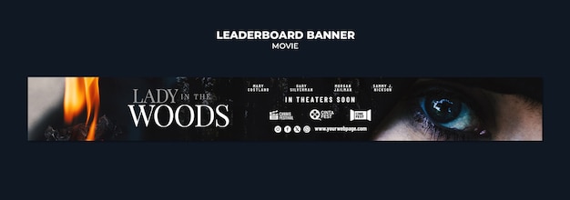 PSD movie leaderboard banner template design
