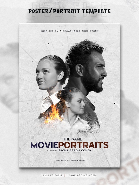 PSD movie portraits inspired by a true story