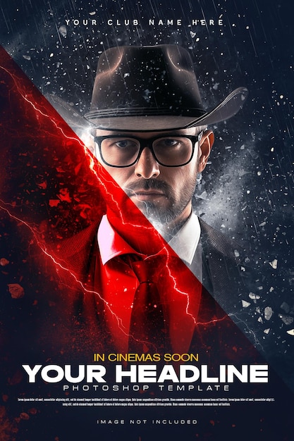 PSD movie poster design template