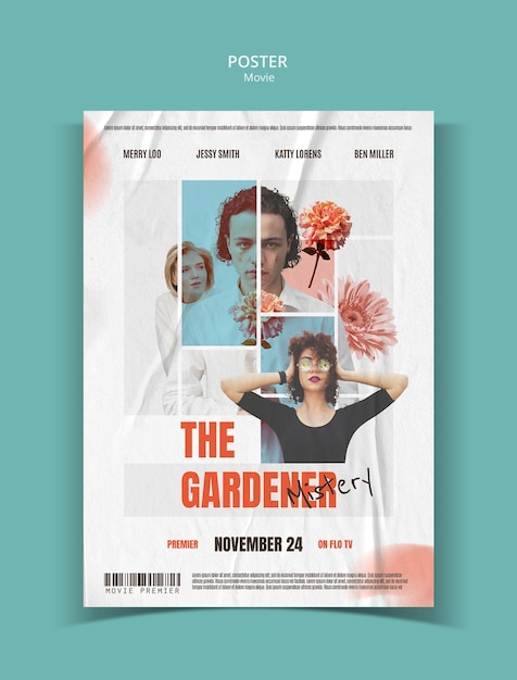 PSD movie poster template design