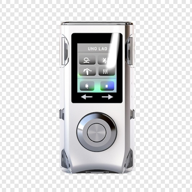 PSD mp3 player isolated on transparent background