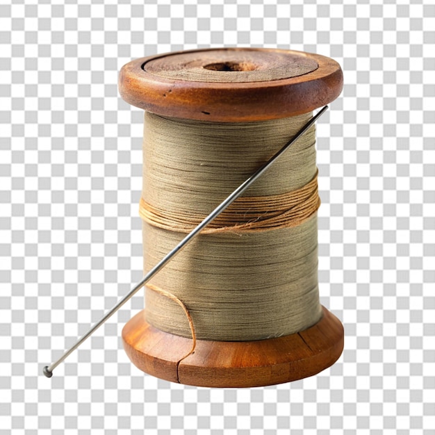 PSD needle and colorful thread on transparent background