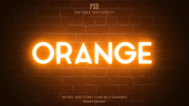 PSD neon light 3d glowing text effect editable photoshop psd
