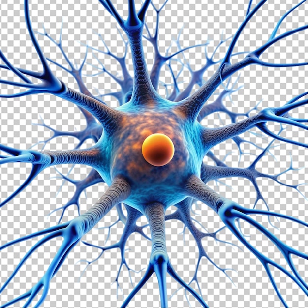PSD neuron cell on transparent background