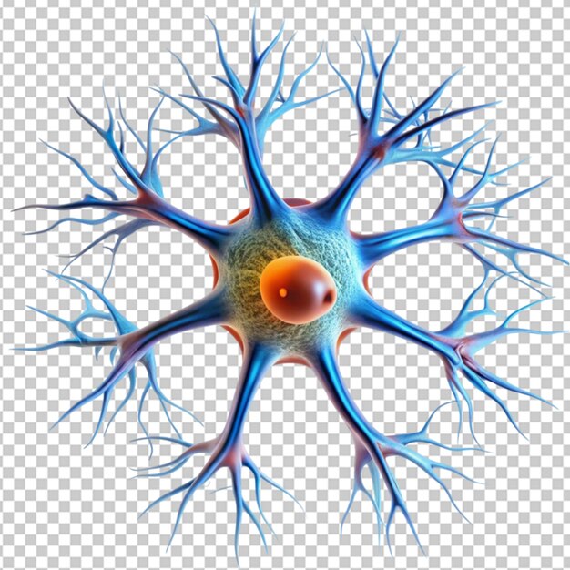 PSD neuron cell on transparent background