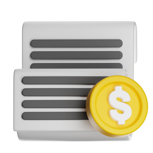 PSD news article with dollar coin