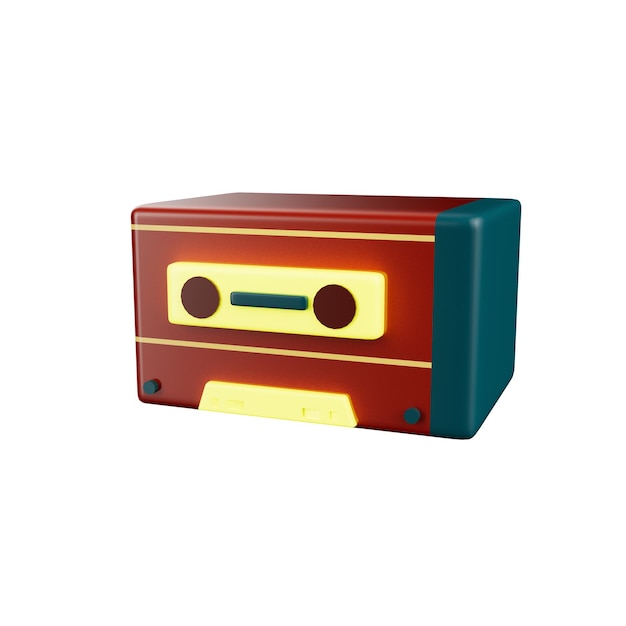 PSD nostalgic 90s 3d illustration