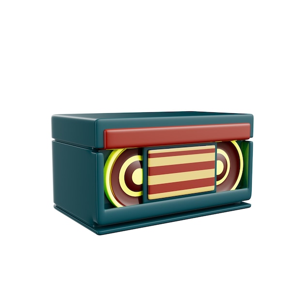 PSD nostalgic 90s 3d illustration