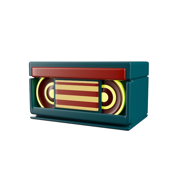 PSD nostalgic 90s 3d illustration