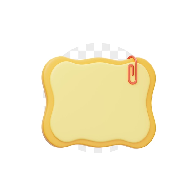 PSD note paper 3d element