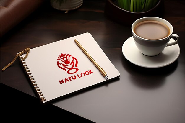 PSD notebook logo mockup_pad logo mockup