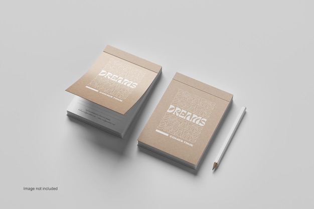 PSD notepad open mockup