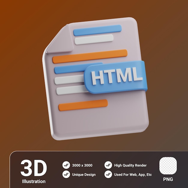 PSD object computer programming html 3d illustration