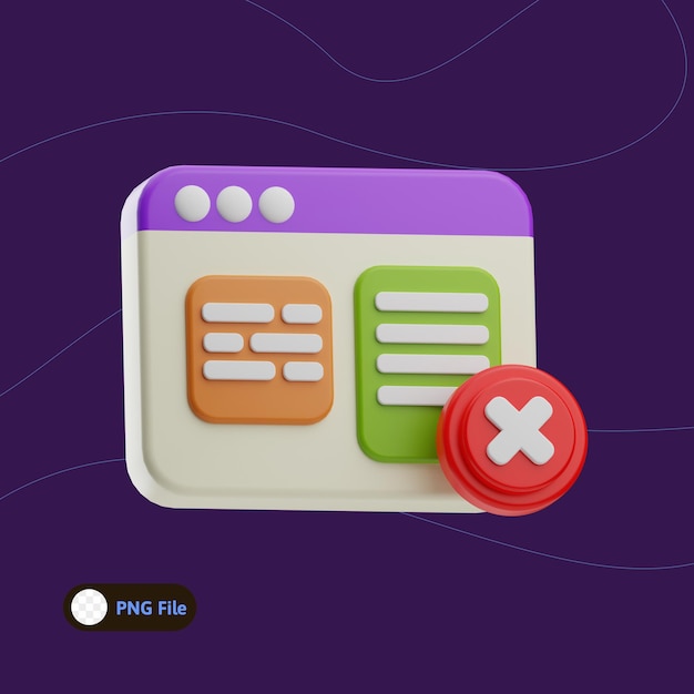 PSD object prohibited illustration 3d