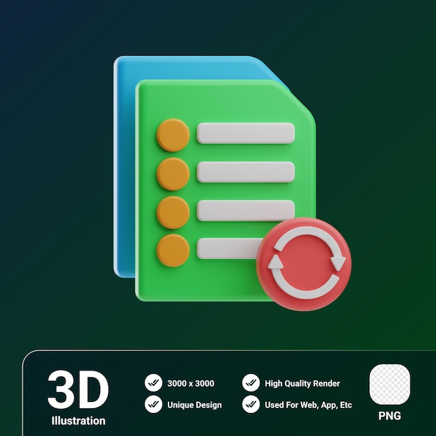 PSD object scrum development retrospective 3d illustration