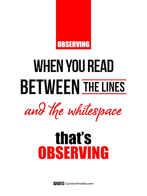 PSD observing reading between the lines and whitespace