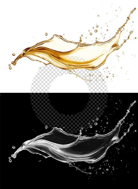PSD oil splash isolated on transparent background
