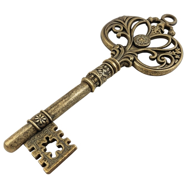 PSD ornate antique key