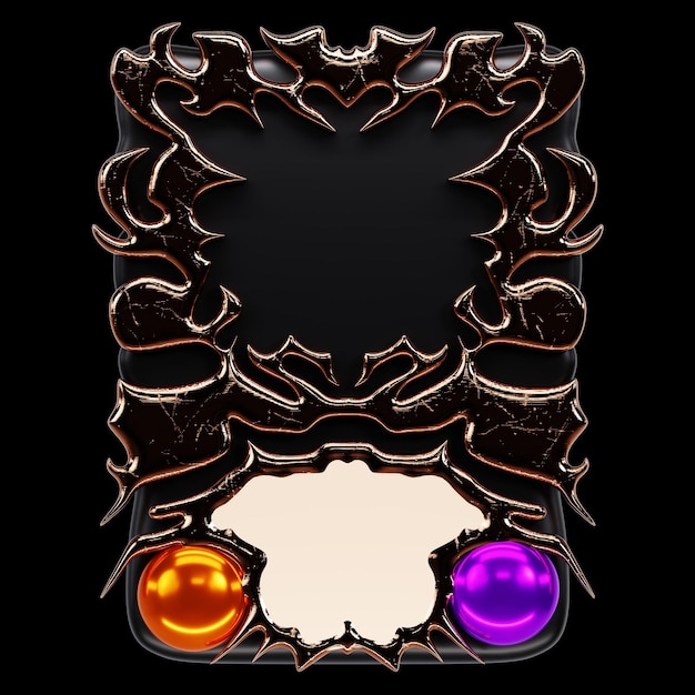 PSD ornate frame with spheres