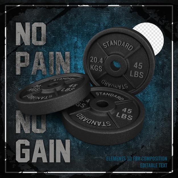 PSD overlapping black washers in 3d rendering