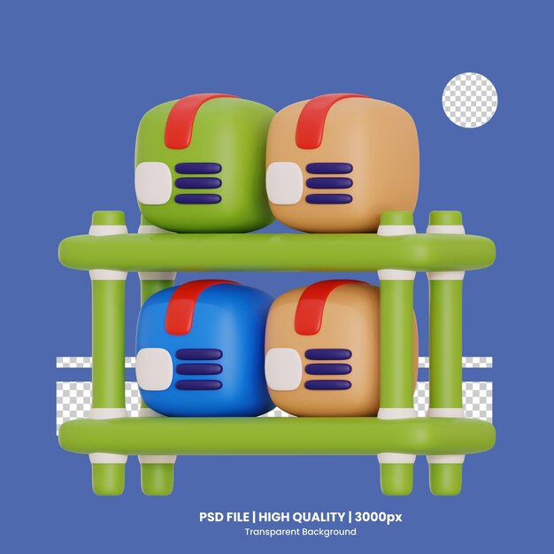 PSD package shelf 3d