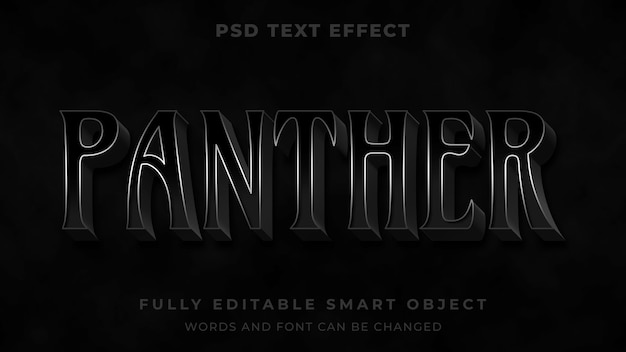 PSD panther editable text effect