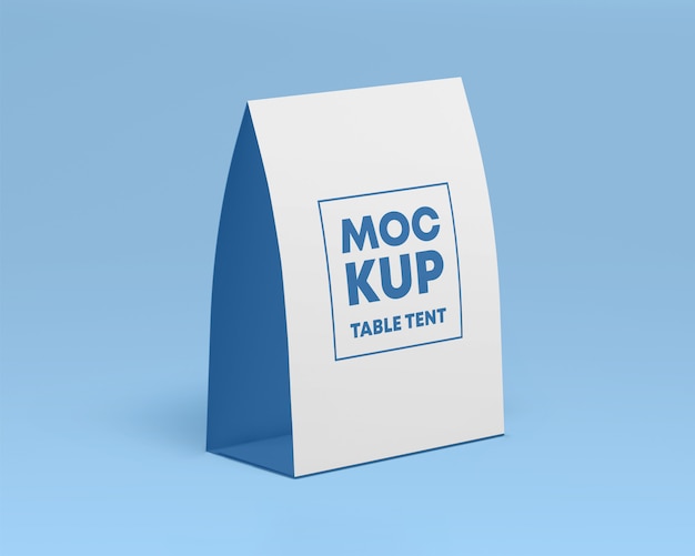PSD paper table tent mockup 