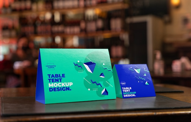 PSD paper table tent mockup
