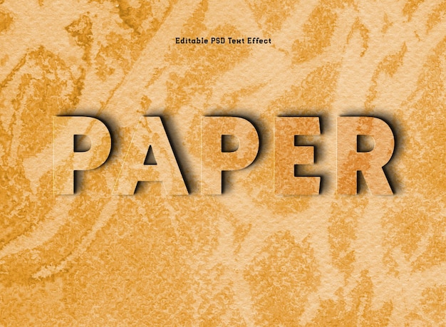 PSD paper text style effect