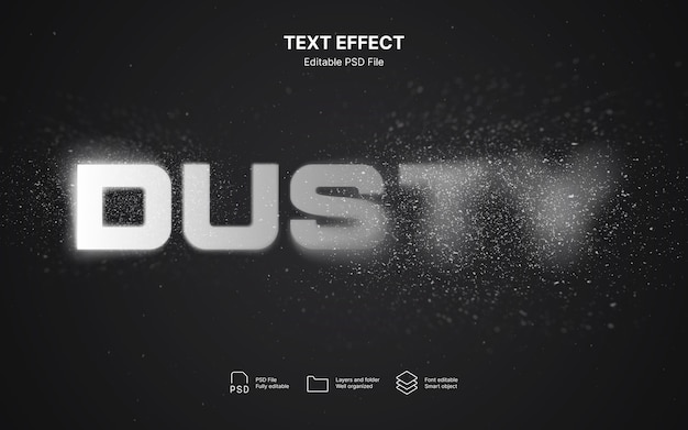 PSD particle text effect