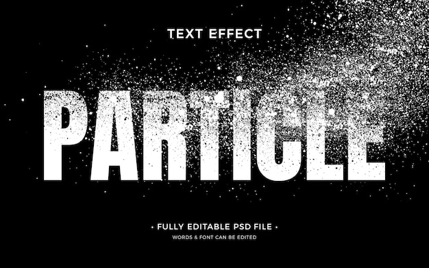 PSD particles text effect