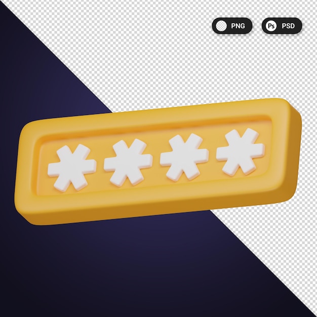 password cyber security icons set ux ui web design elements 3d rendering