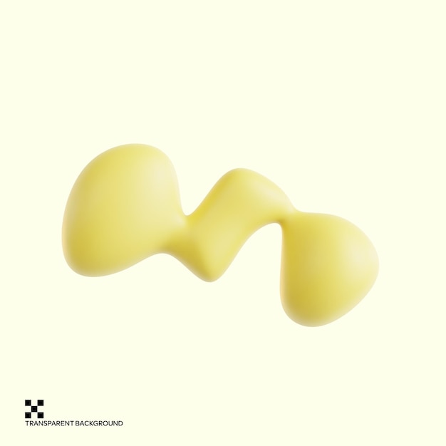 PSD pastel fluid shapes 3d icon