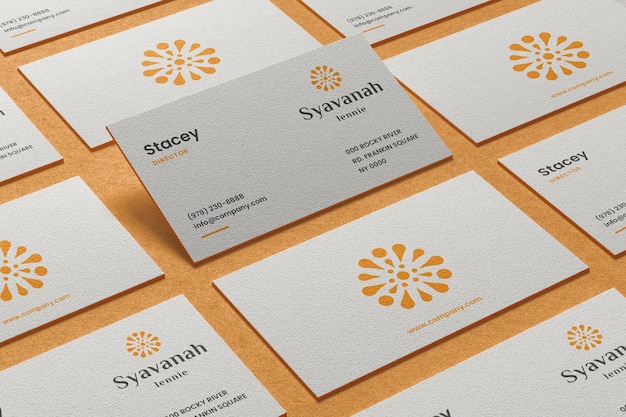 PSD pattern visit cards, simple business card mockup front and back easy to edit