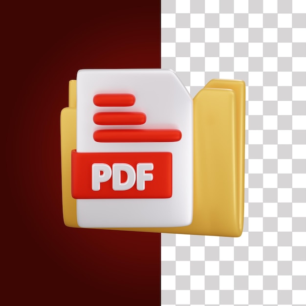 PSD pdf format file illustration