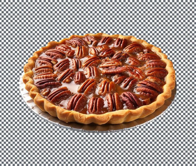 PSD pecan pie isolated on transparent background