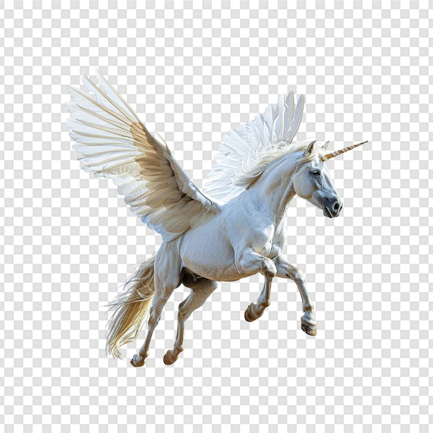 PSD pegasus flying isolated isolated on a transparent background