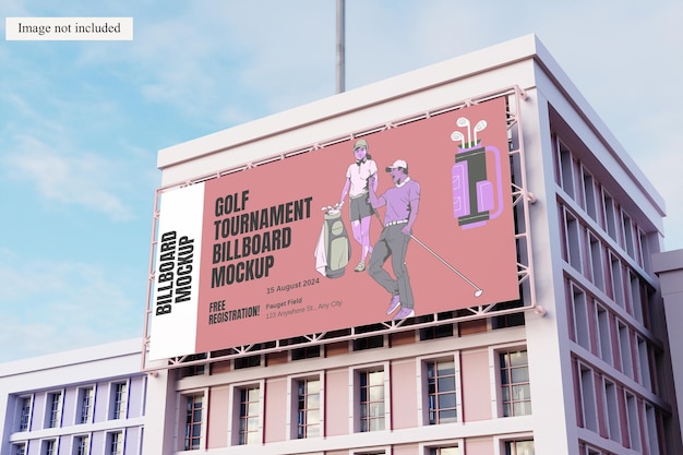 perspective billboard mockup for showcasing your design to clients