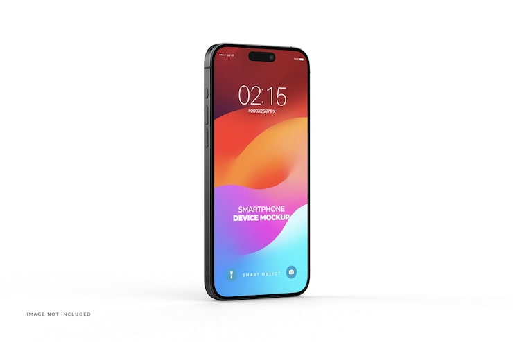 PSD phone 15 pro max mockup